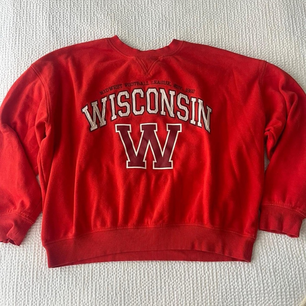 H&M Red Wisconsin Sweatshirt